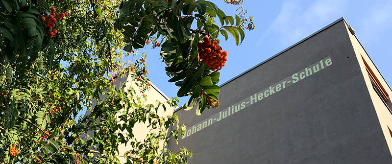 Schulsozialarbeit an der Johann-Julius-Hecker-Schule, Integrierte Sekundarschule, Berlin Marzahn-Hellersdorf, Schulgebäude