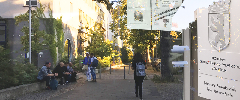 Schulsozialarbeit an der Peter-Ustinov-Schule, Berlin Charlottenburg-Wilmersdorf, Schulgebäude